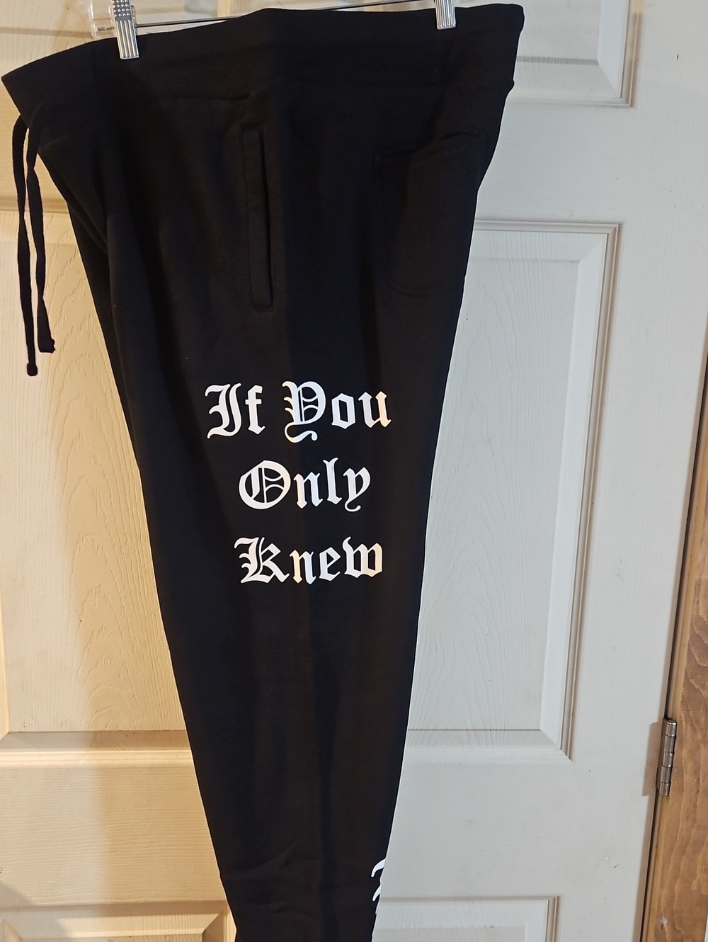 BEAUTIFUL DISASTER IF YOU ONLY KNEW JOGGER/SWEATPANT: BLACK: NEW IN PACKAGE: 1X